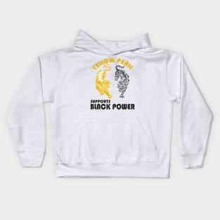 YEIIOW PERIL SUPPORTS BLACK POWER Kids Hoodie